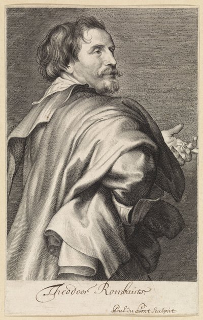 Portret van Theodoor Rombouts door Paulus Pontius